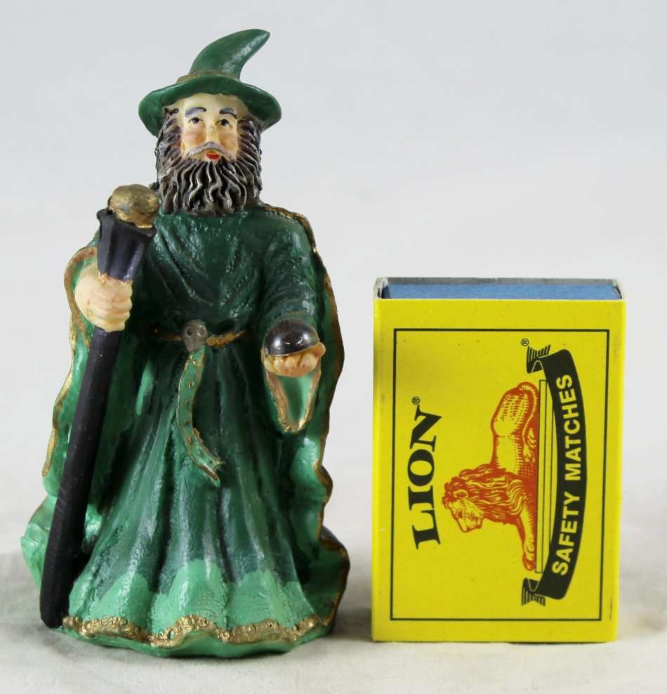 Wizard in Green with Crystal Ball - Beautiful! - Bid Now!!!