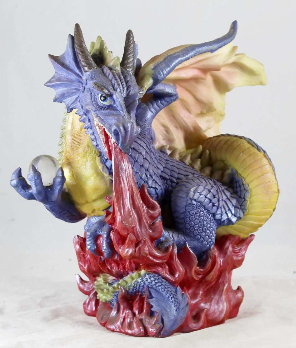 La Bell - Large Fire Breathing Dragon with Crystal - Beautiful! - Bid Now!!!