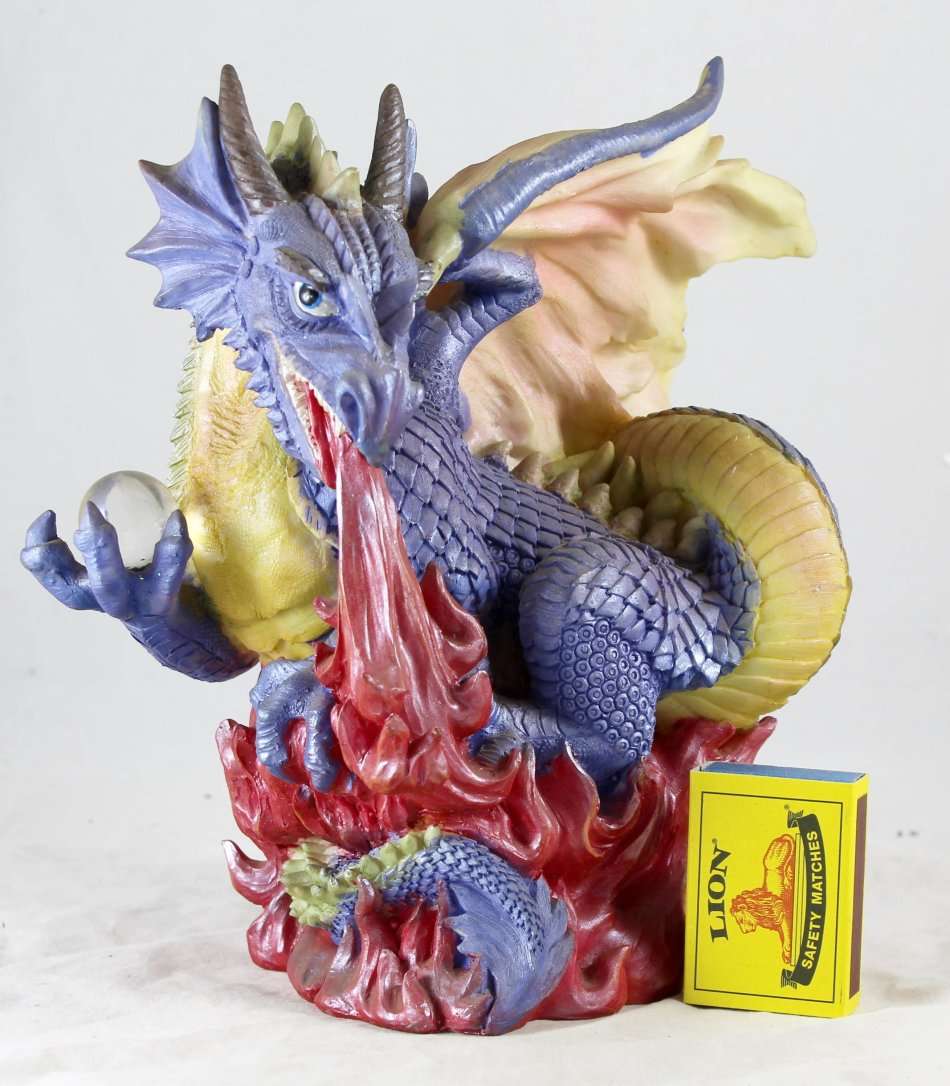 La Bell - Large Fire Breathing Dragon with Crystal - Beautiful! - Bid Now!!!