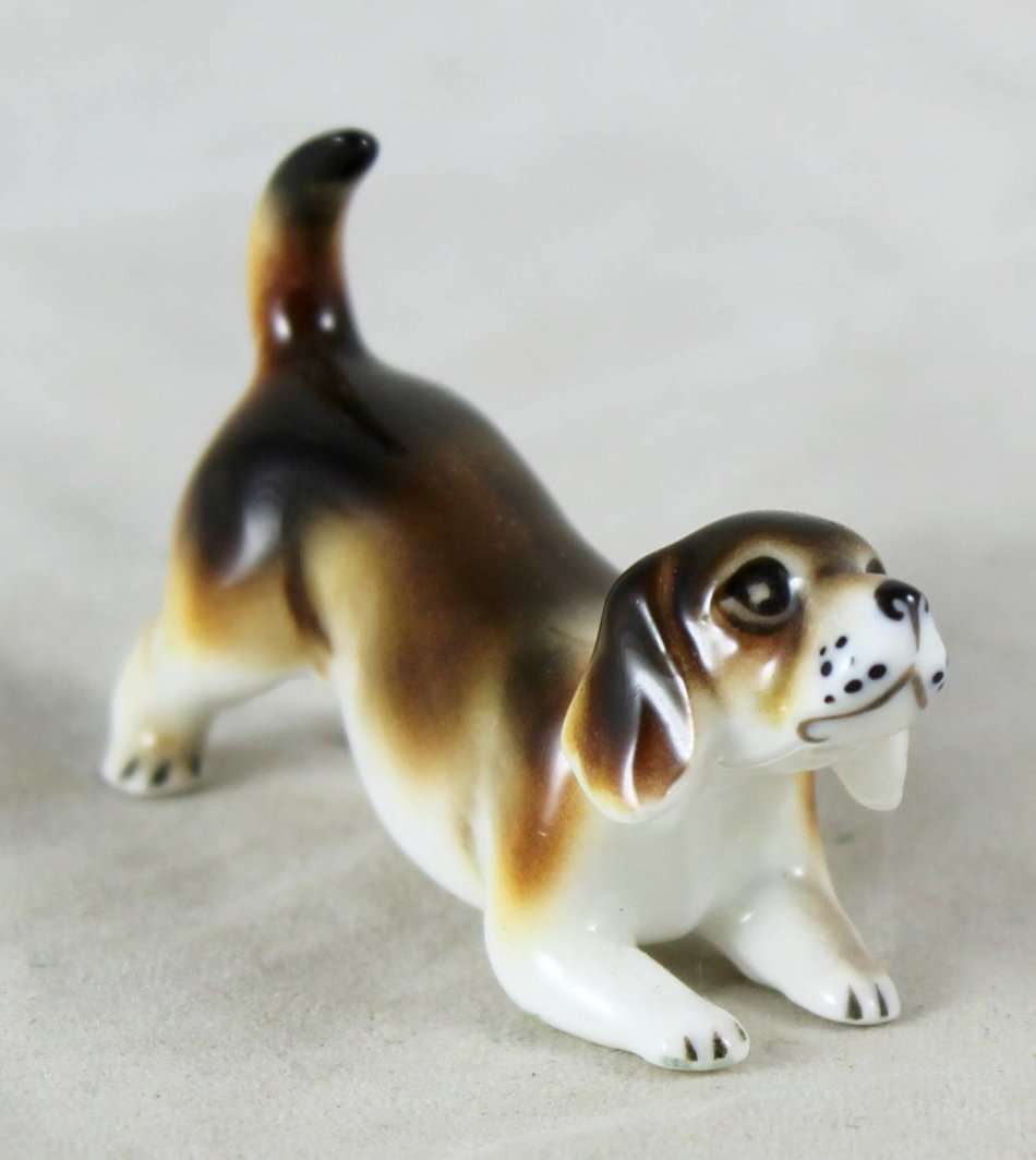 Porcelain Playful Dog - Gorgeous!