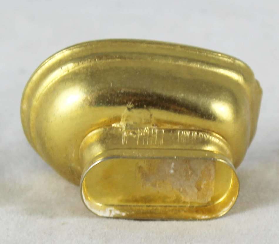 Miniature brass toilet