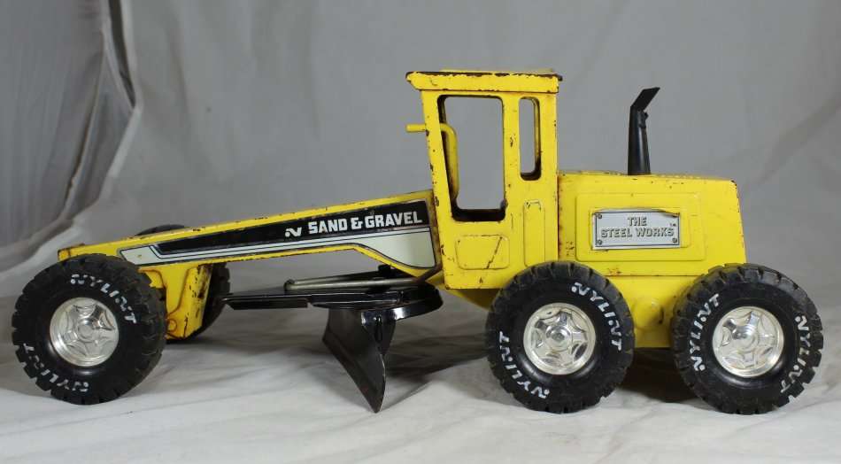 Pressed steel vintage Nylint sand and gravel grader