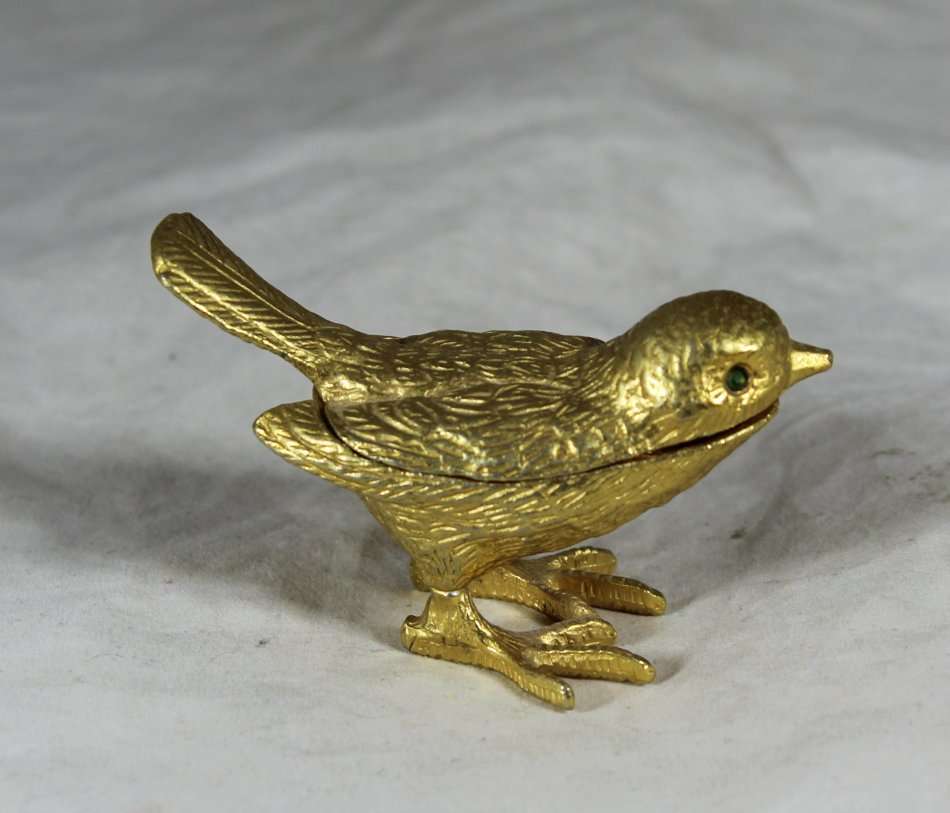 Metal Bird Salts with Tongs - BID NOW!!!