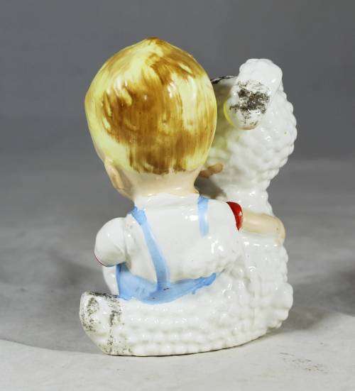 Hand Painted Bunny and Child Figurine- Bid Now!!