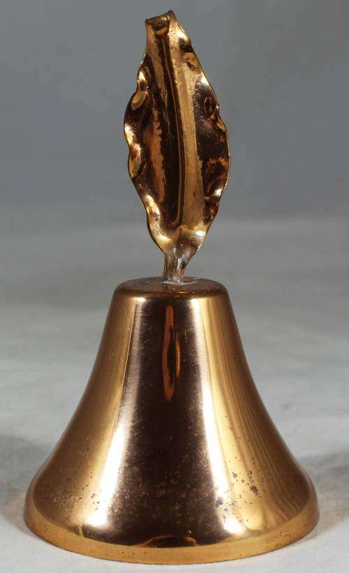 Copper Bell with Feather handle - Bid Now!!