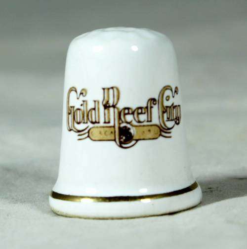 Ceramic Thimble - Gold Reef City  - Bid Now!!!
