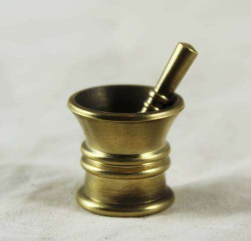 Miniature Brass Mortar and Pestle - Bid Now!!