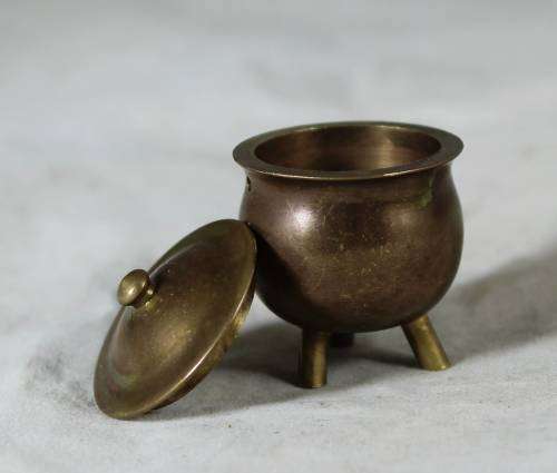 Miniature Brass 3 Legged Pot -  Bid Now!!