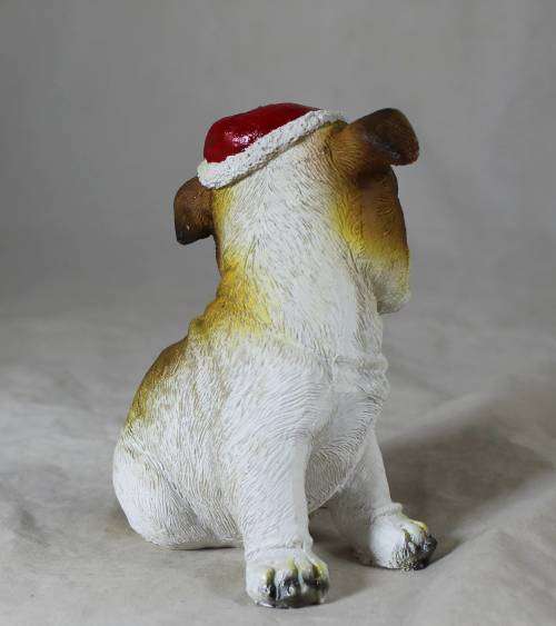 Christmas decorated bulldog