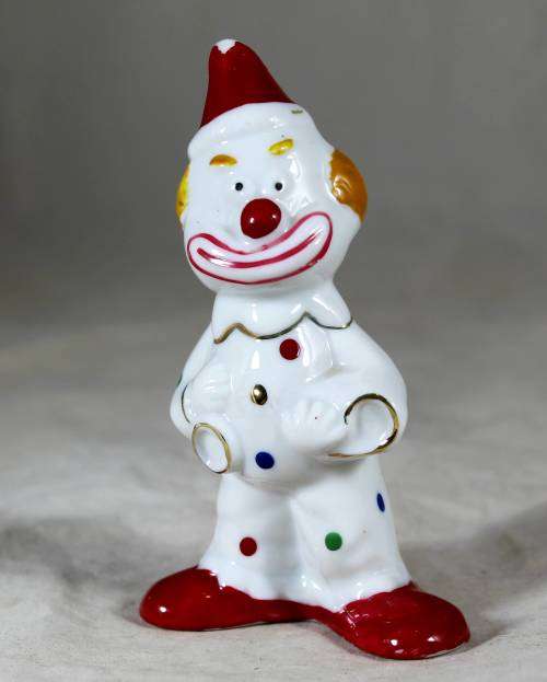 Smiling clown figurine