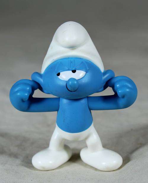 Smurfs - From McDonalds - Angry Smurf - Bid Now!!