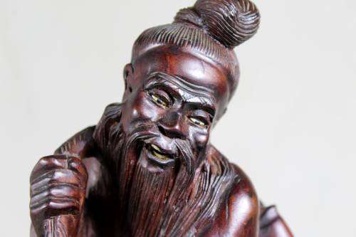 Wooden Fisherman and Child statue - Bid Now!!