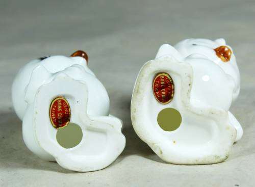 Pair of bone China chicks