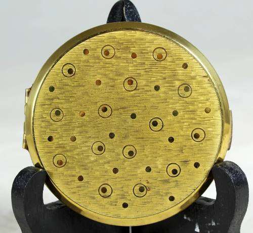 Powder Compact - Stratton - Gold Bubbles - Bid Now!!