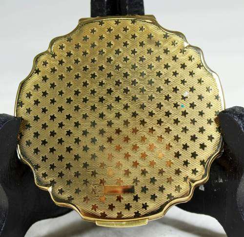 Powder Compact - Stratton - Leaf Design- Bid Now!!