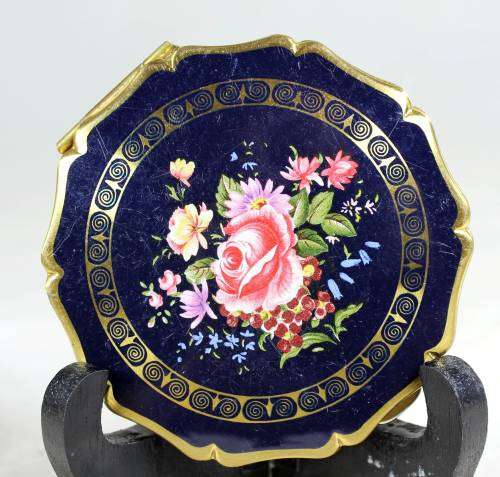 Powder Compact - SA Airways - Blue with Flowers Design - Bid Now!!