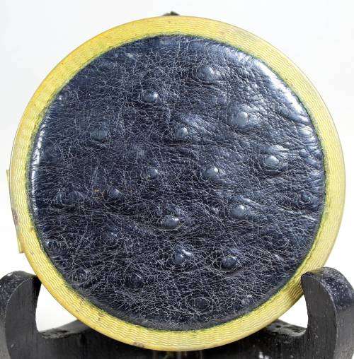 Powder Compact - Orlane Paris - Ostrich Leather - Bid Now!!