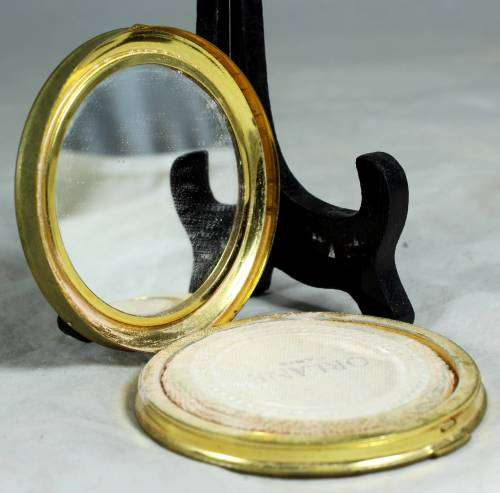 Powder Compact - Orlane Paris - Ostrich Leather - Bid Now!!