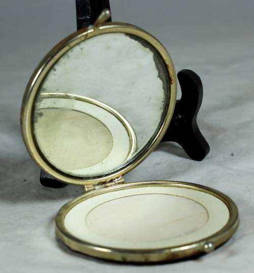 Powder compact - hide covered