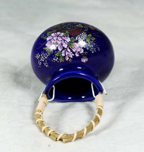 Miniature Fine Cobalt Trinket Holder - Stunning! - Bid Now!!