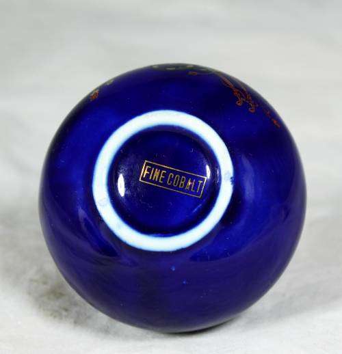 Miniature Fine Cobalt Trinket Holder - Stunning! - Bid Now!!