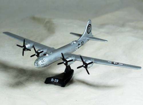 Postage Stamp Planes - Metal Die Cast on Stand - B29 Super Fortress - Bid Now!!