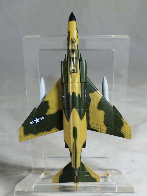 Postage stamp planes - Metal die cast on stand - F-4 Phantom