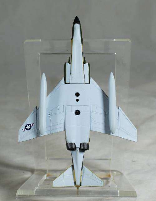 Postage stamp planes - Metal die cast on stand - F-4 Phantom