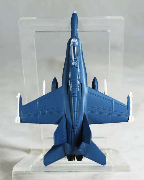 Postage Stamp Planes - Metal Die Cast on Stand -   F-18 Hornet  - Bid Now!!