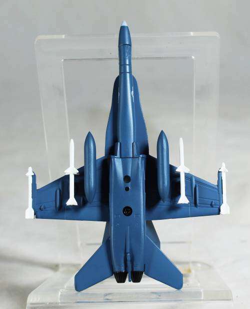 Postage Stamp Planes - Metal Die Cast on Stand -   F-18 Hornet  - Bid Now!!