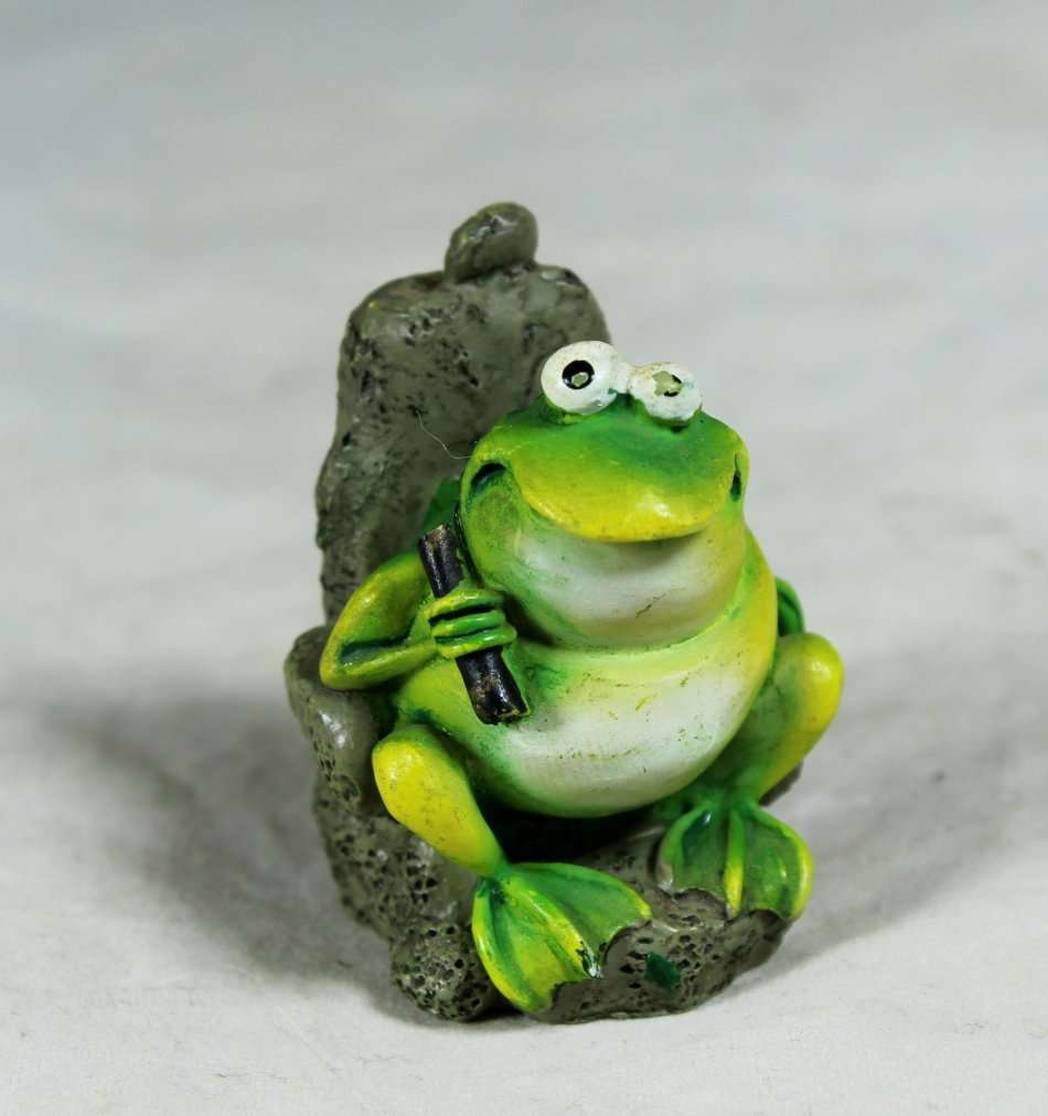 Miniature frog on his throne - Gorgeous! - Bid Now!!!
