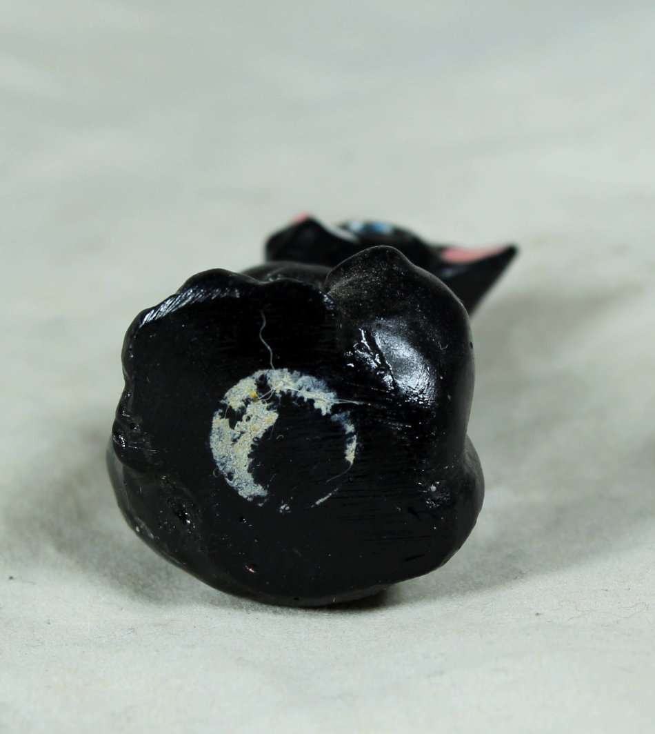 Miniature - Seated Black Cat - Beautiful !!!! - Bid Now!!!