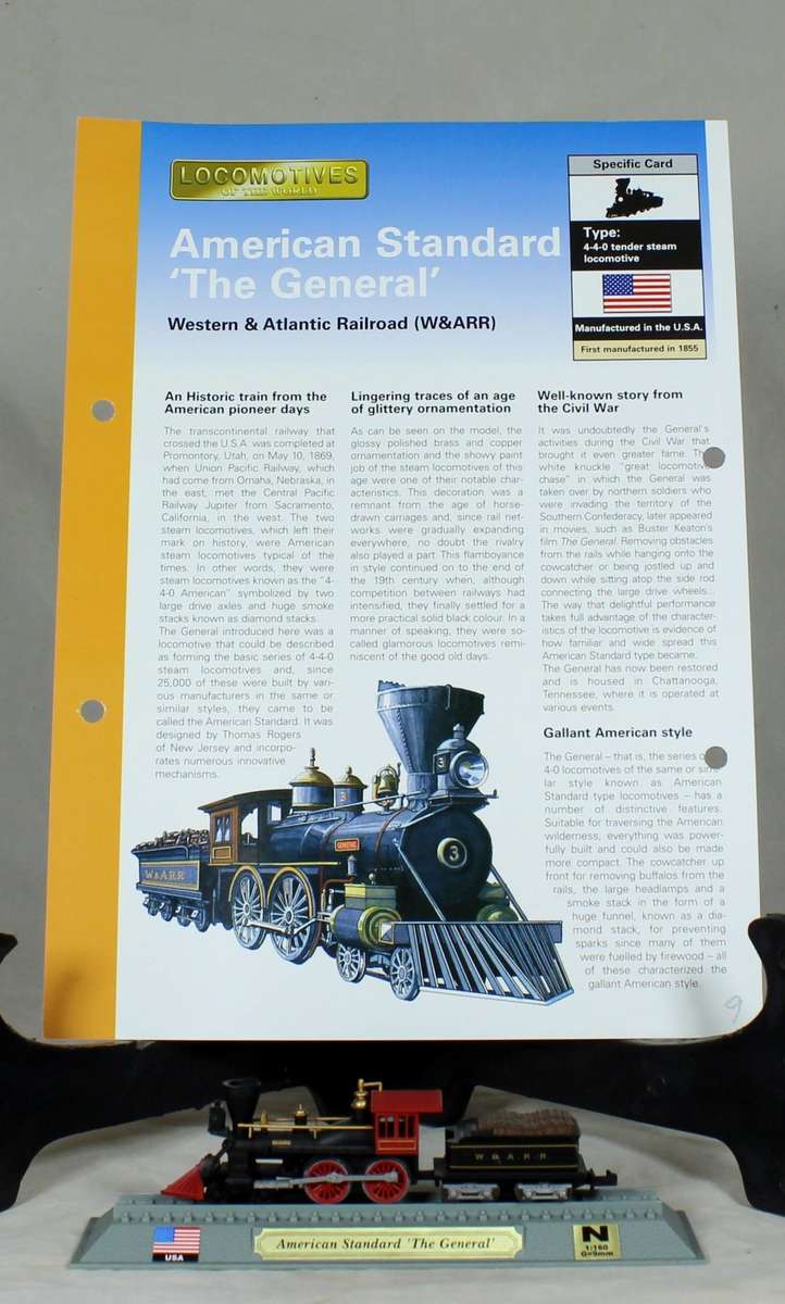 Del Prado - Locomotives of the world - N gauge - American standard `The general`