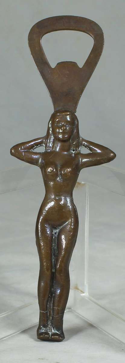 BOTTLE OPENER - METAL NUDE LADY - BID NOW !!!