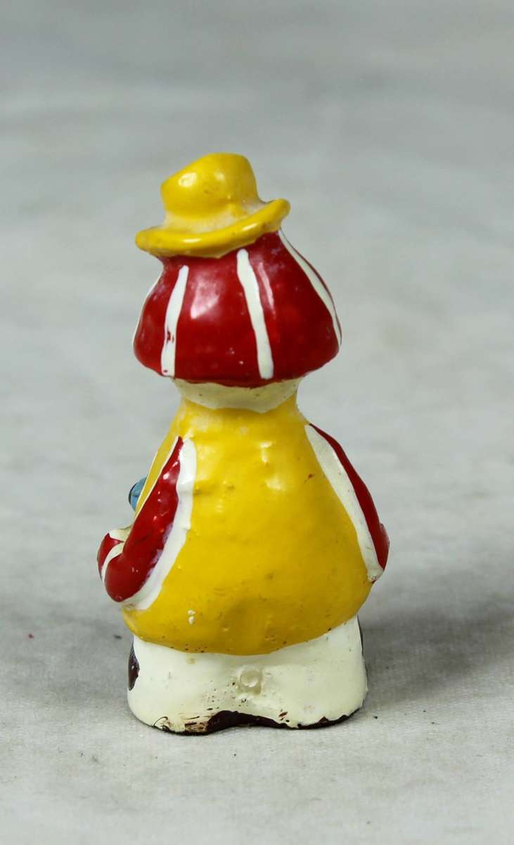 Miniature clown with a sad face