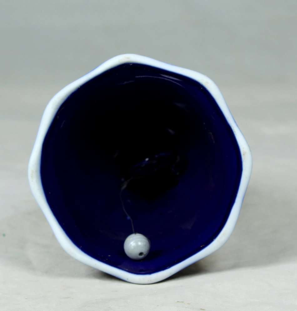 A COBALT BLUE ORIENTAL THEMED BELL - BID NOW!!!