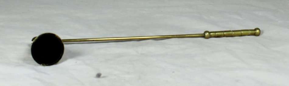 A BRASS CANDLE SNUFFER  - BID NOW!!!!