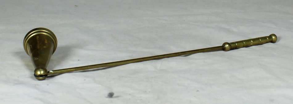 A BRASS CANDLE SNUFFER  - BID NOW!!!!