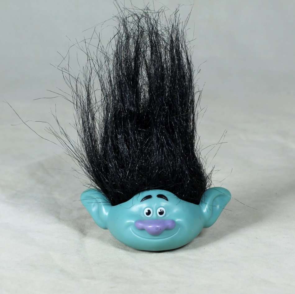 McDONALDS TROLL PENCIL TOPPER WITH BLACK HAIR - GUY DIAMOND - BID NOW!!!!