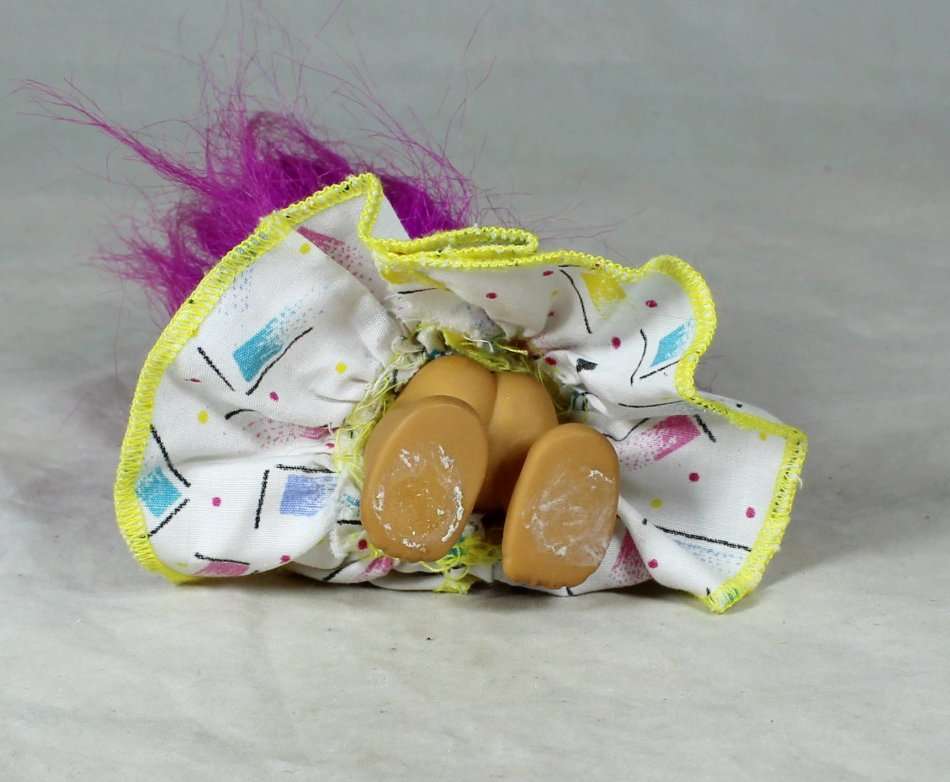 TROLL DOLL WITH A SUMMER DRESS - BID NOW!!!!