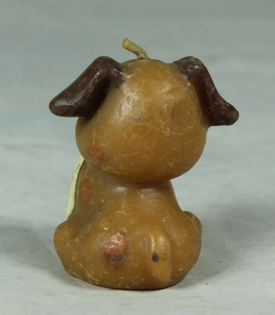 MINIATURE - `I LOVE YOU PUPPY CANDLE` - BID NOW!!!!