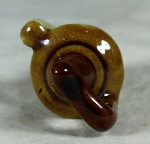 Miniature porcelain brown & beige water jug