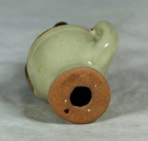 Miniature porcelain brown & beige water jug