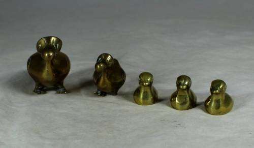 MINIATURE BRASS DODO FAMILY (UNIQUE) - BID NOW !!!