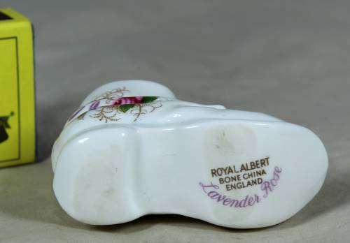 Royal Albert - moss lavender rose - miniature shoe