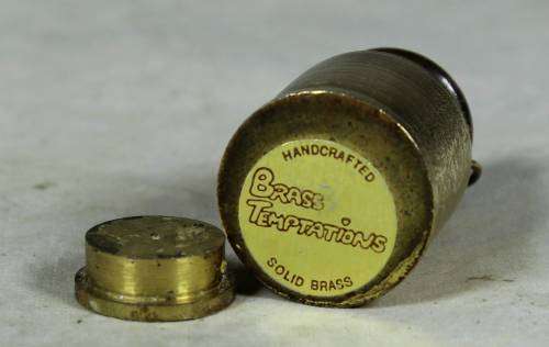 Miniature handcrafted brass temptations milk can