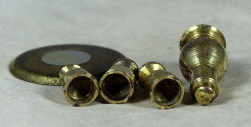 Miniature handcrafted brass temptations drinks set