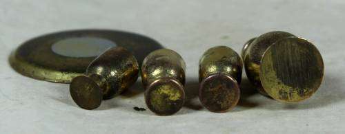 Miniature handcrafted brass temptations drinks set