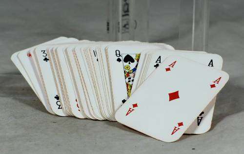 MINIATURE SET OF CARDS IN A GENUINE ITALIAN LEATHER POUCH-BID NOW!!!