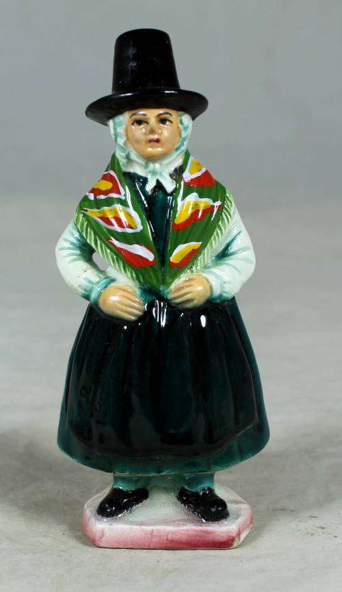 Vintage porcelain figurine - woman dressed in traditional clothes #53
